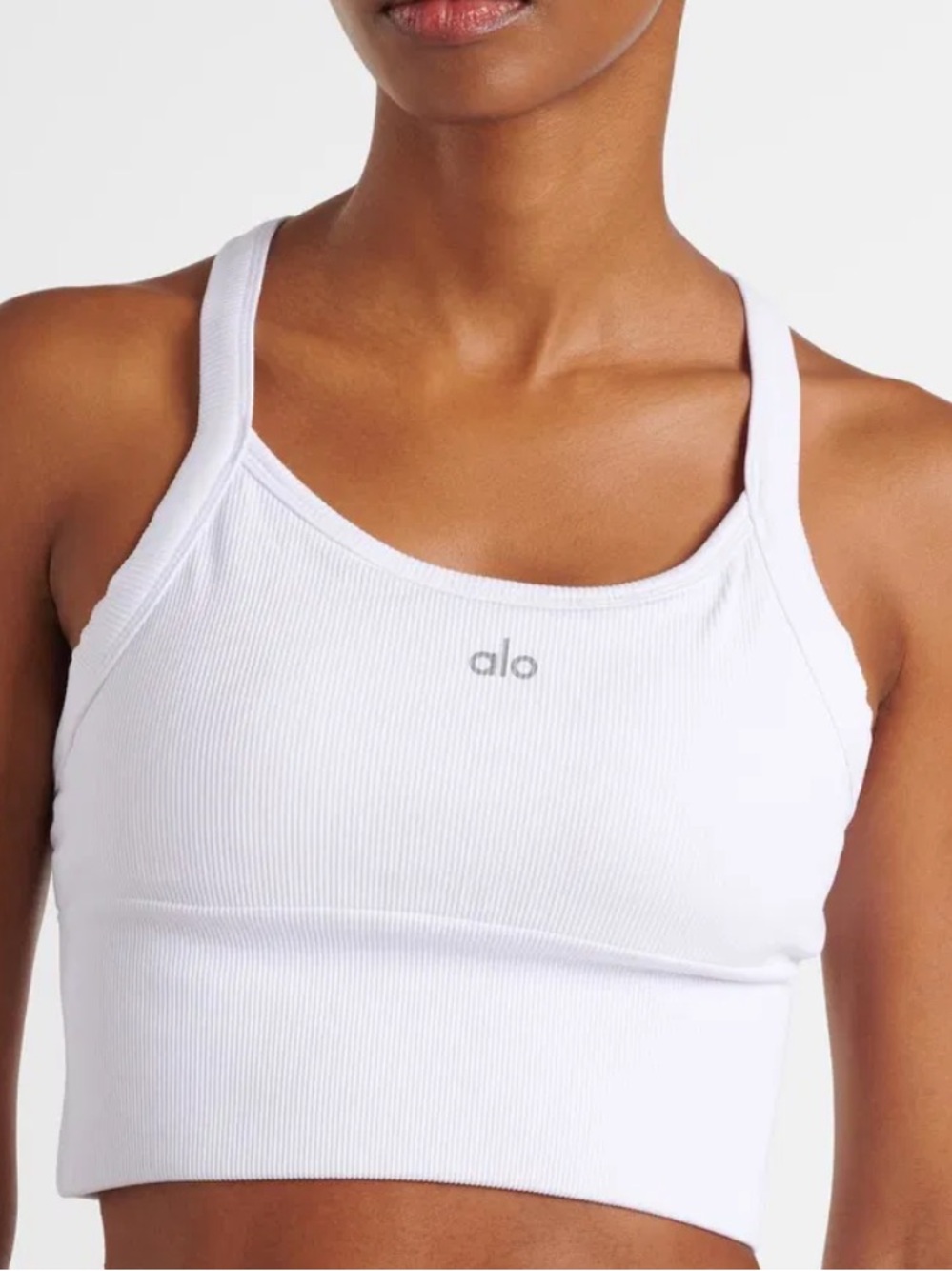 Alo Yoga Seamless Ribbed Favorite Bra Tank sz L